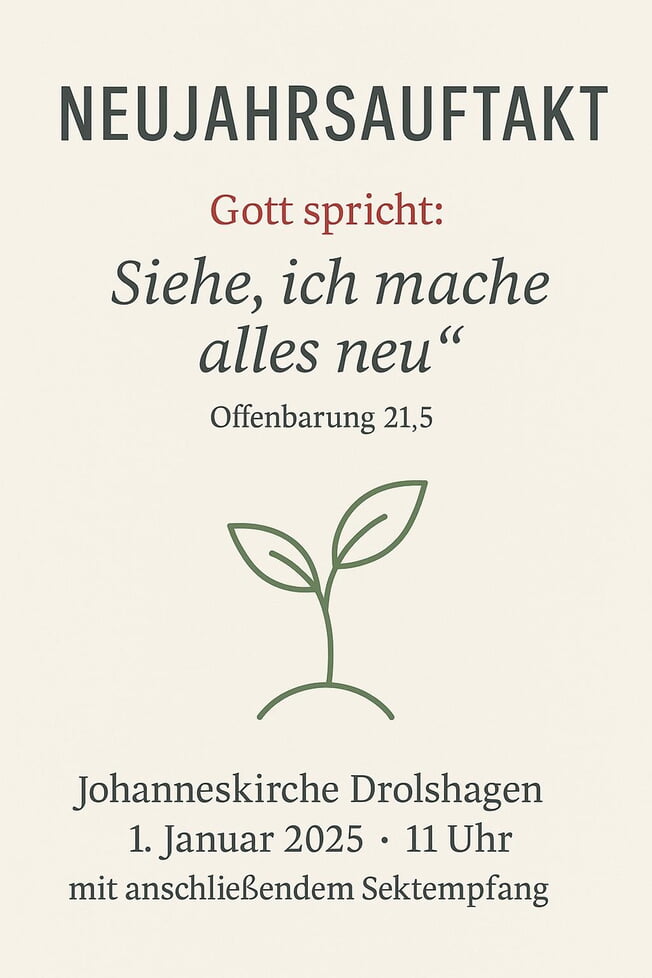 Neujahrsauftakt in der Johannes Kapelle Drolshagen