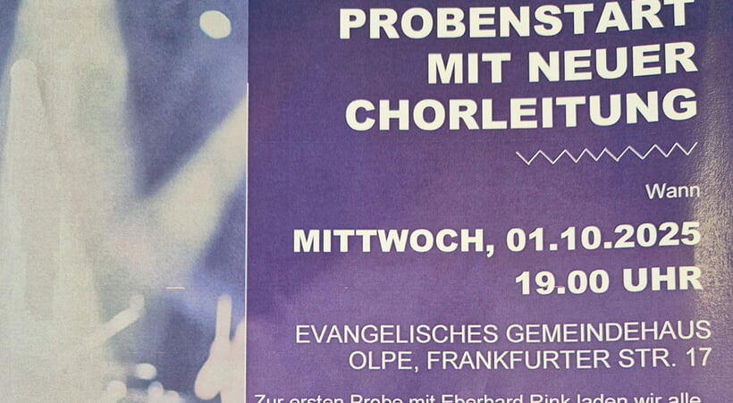 Probenstart Gospelchor Upstairs